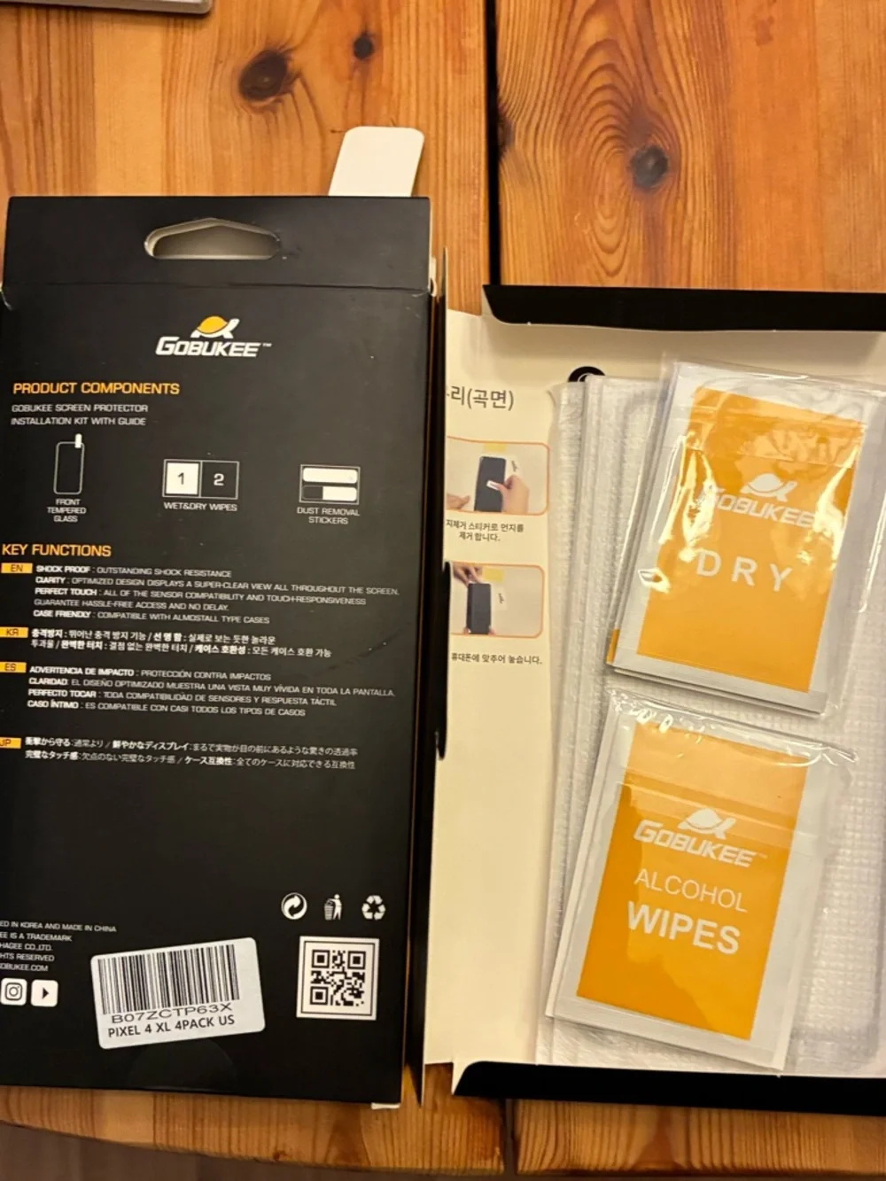 Screen Protector Kit with Installation Wipes, 4 sheets for Google Pixel 4XL